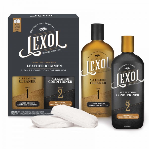 Lexol Leather Care Kit Lederpflege Set 2x237ml + 2 Pads